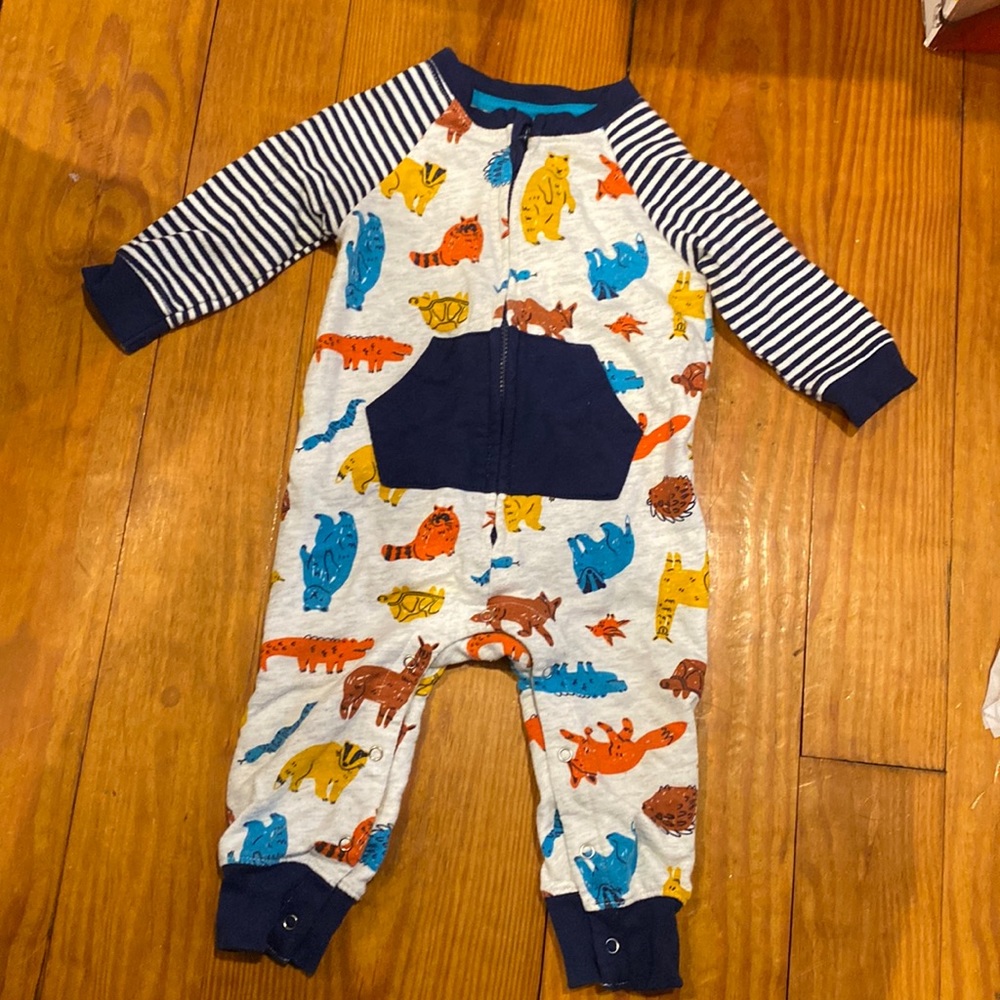 Cat & Jack zip up animal romper